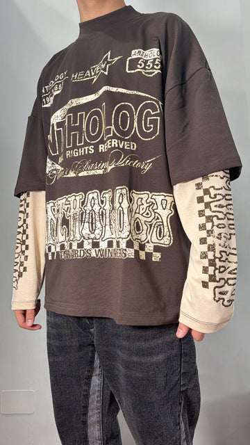 T-shirt double sleeve analoghy