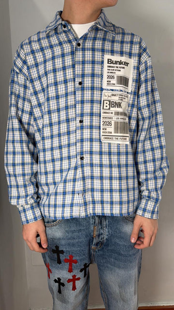 Camicia quadri barcode