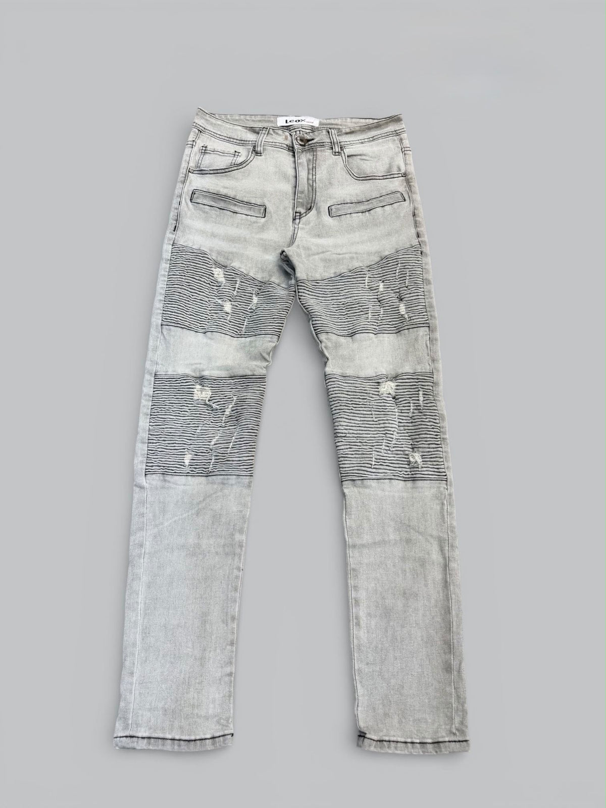 Jeans biker grey