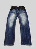 Jeans straight fit shade blu