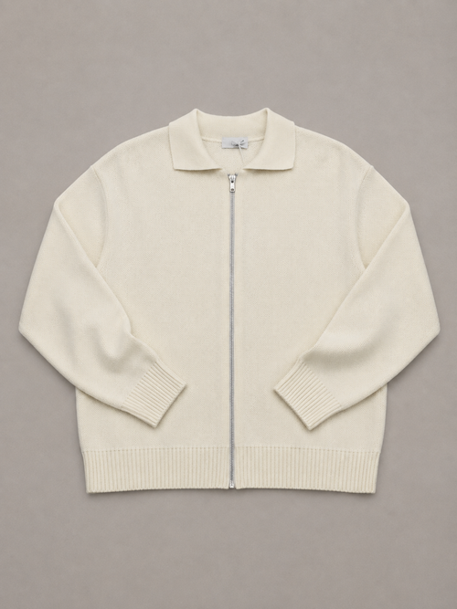 Cardigan cotone zip