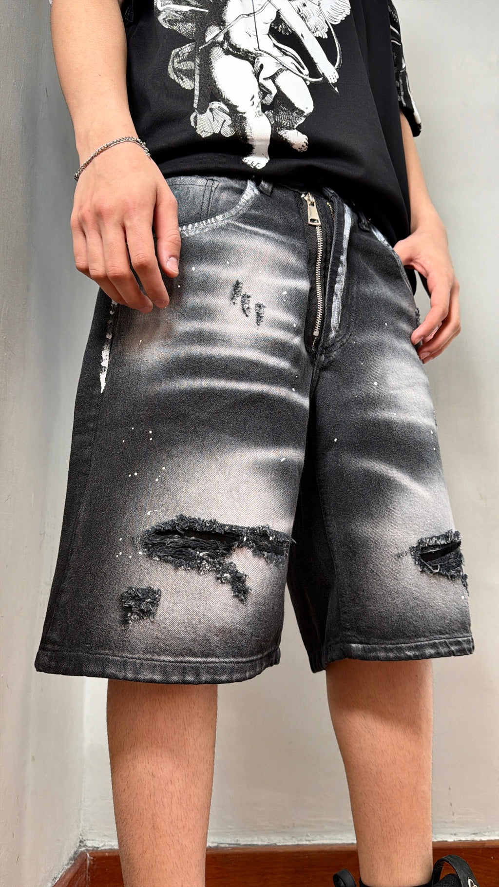 Shorts dsq zip black