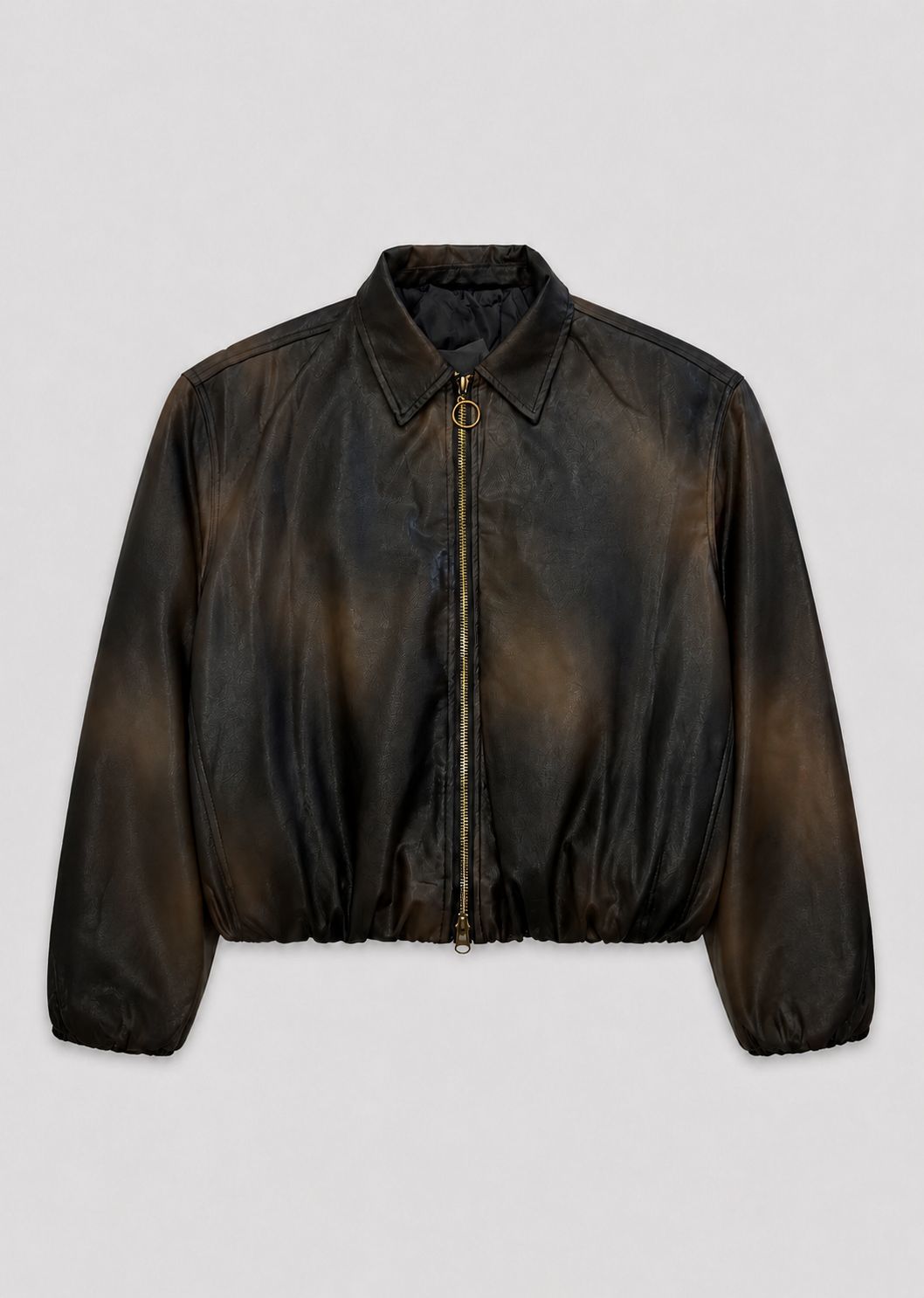 Giacca ecopelle crop