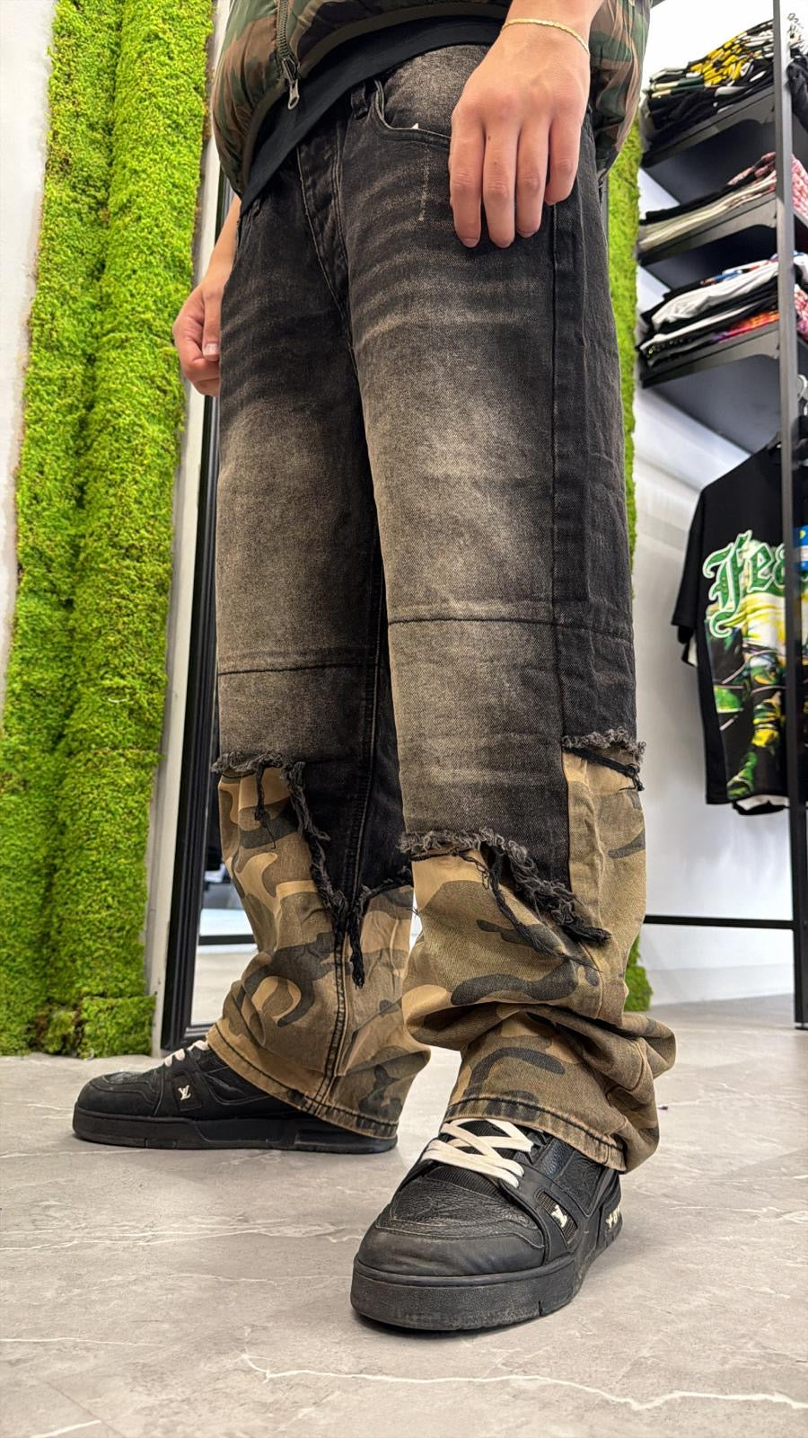 Jeans military black army