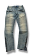 Biker sabbiato zip