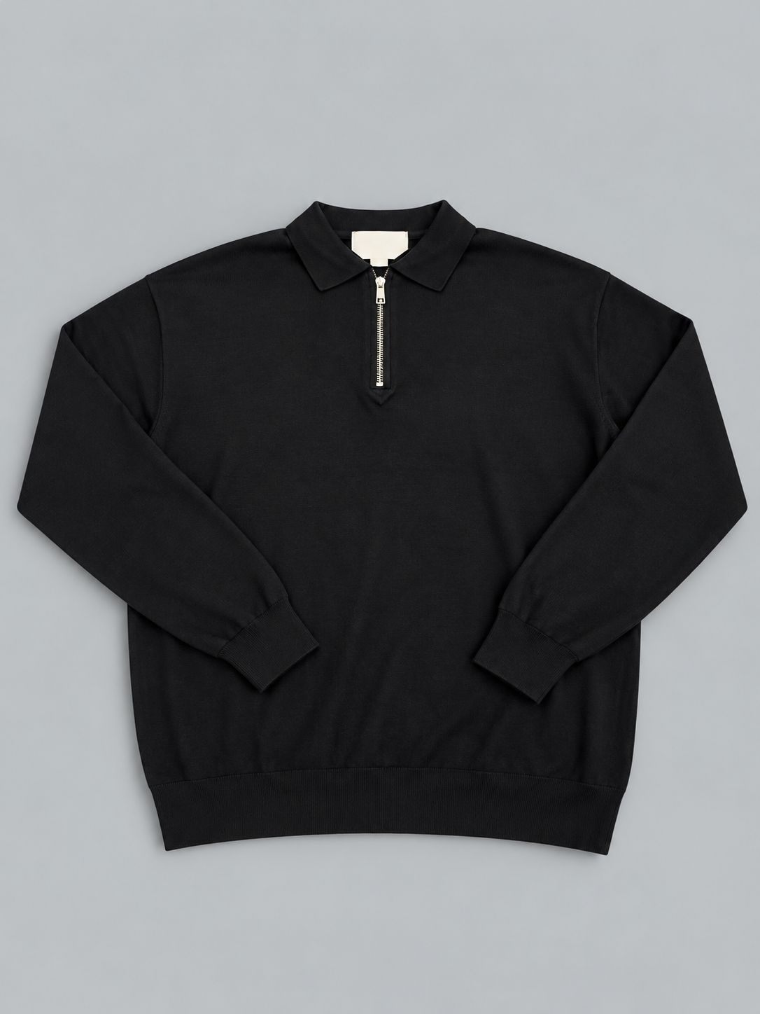 Polo zip cotone