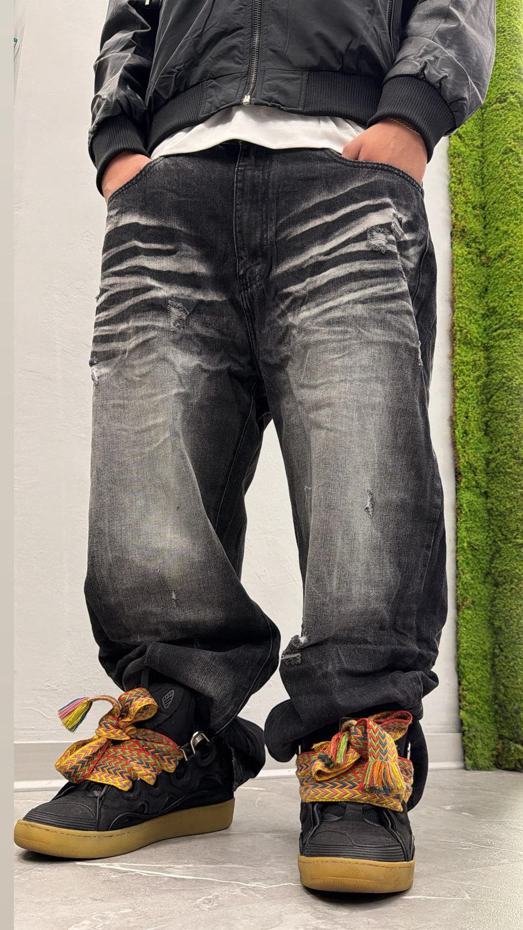 Jeans baggy wave grey