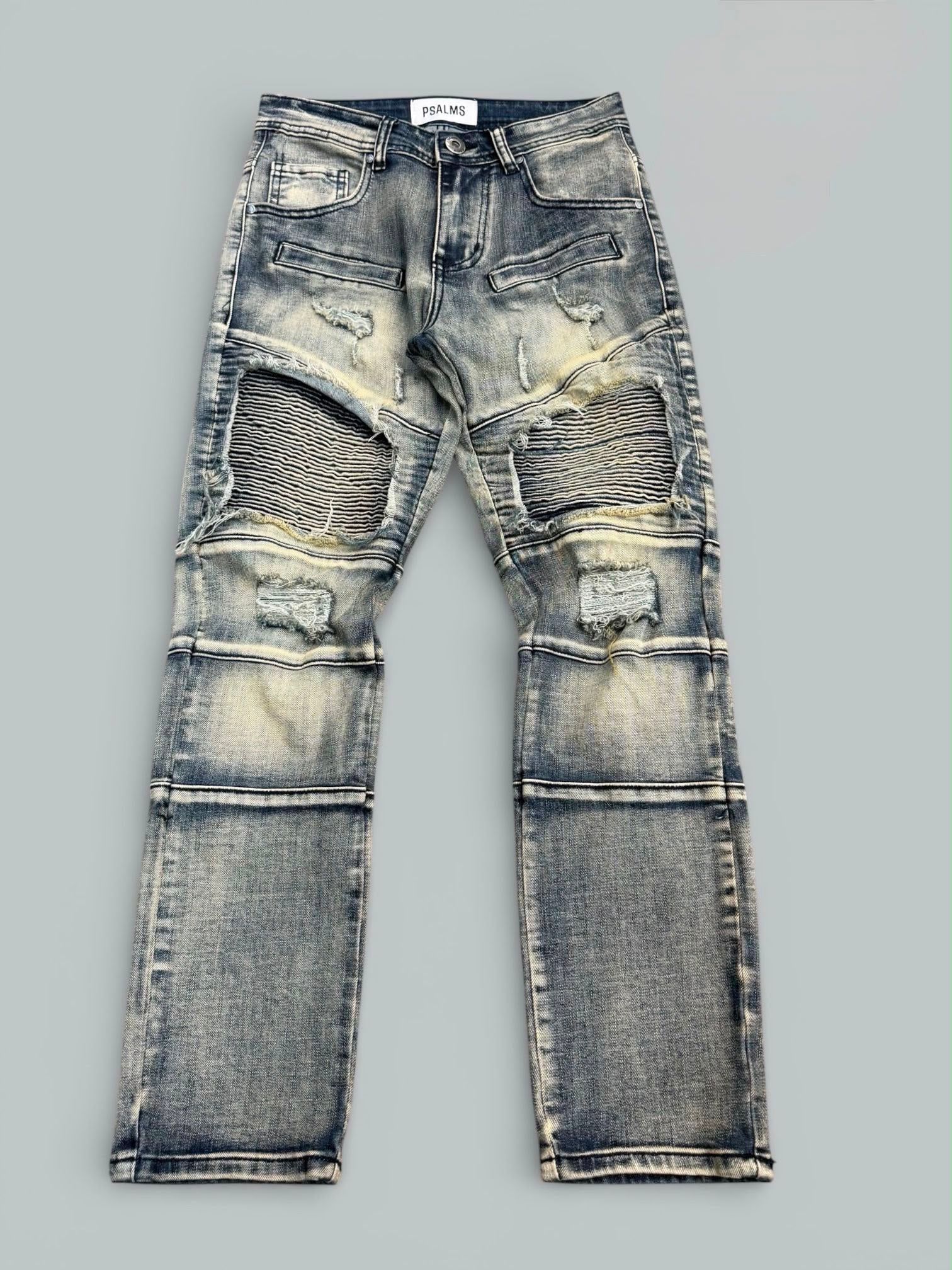 Jeans biker sabbiato jr