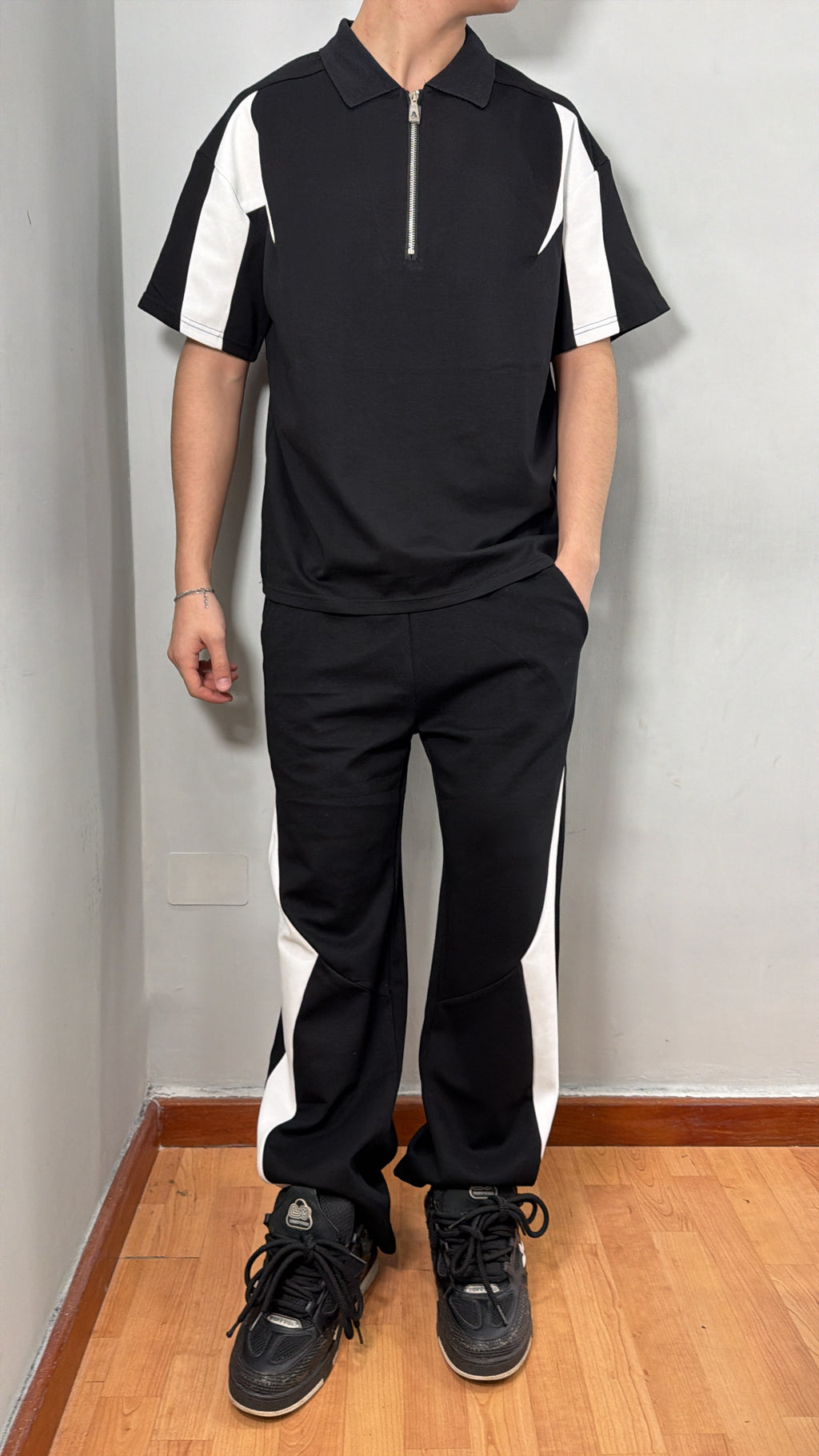 Coordinato polo zip