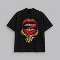 T-shirt bocca borchie jr