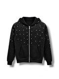 Felpa borchie zip jr
