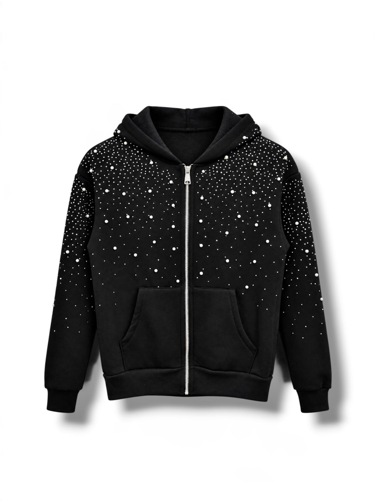 Felpa borchie zip jr