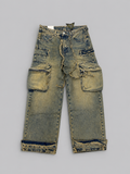 Jeans cargo sabbiato