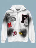 Hoodie zip America patch