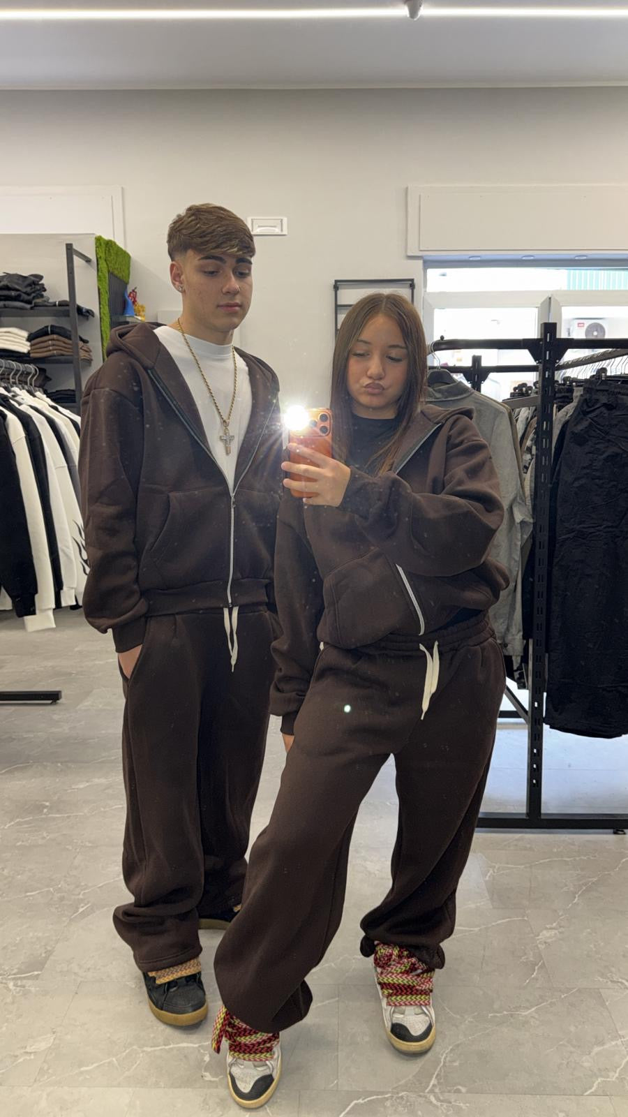 Coordinato tuta zip basic