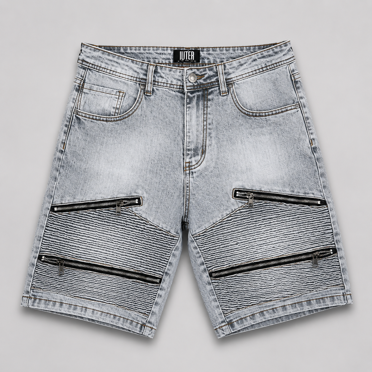 Biker 4 zip gray