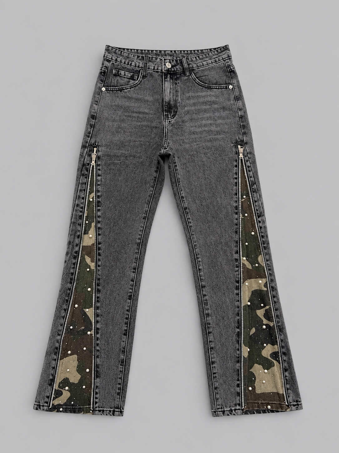 Jeans Flare mimetico