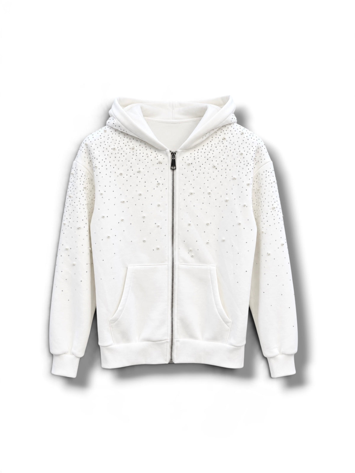 Felpa borchie zip jr