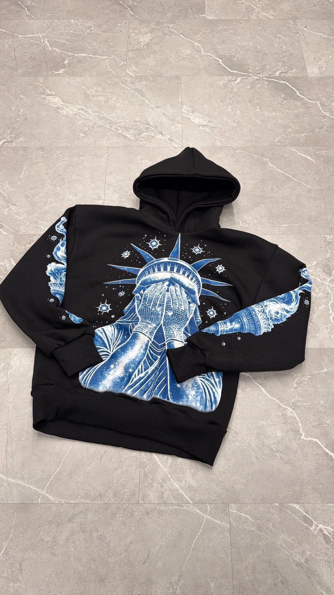 Felpa statua blu jr