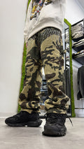Jeans mimetico borchie jr