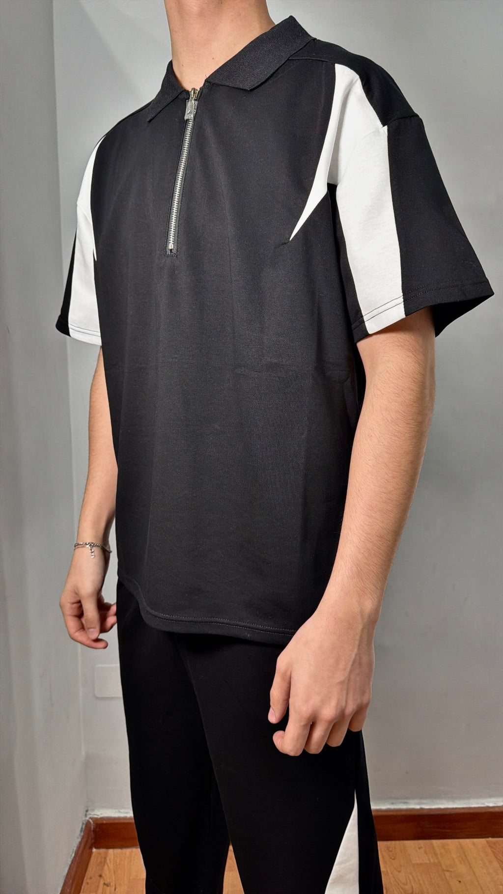 Coordinato polo zip