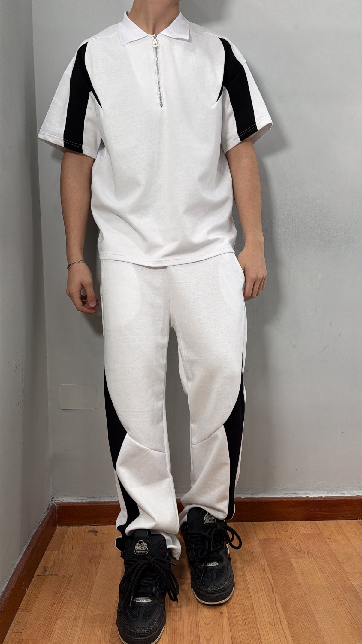 Coordinato polo zip