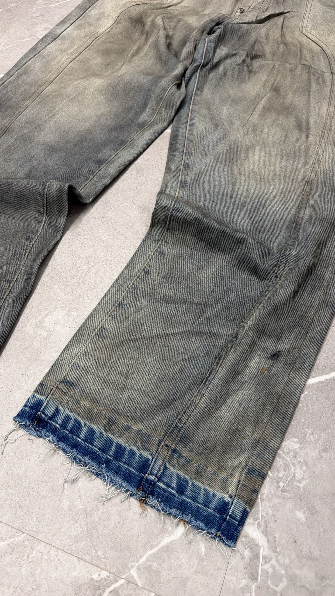 Jeans flare slavato