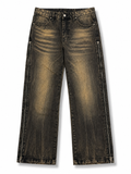 Jeans Flare zip brown