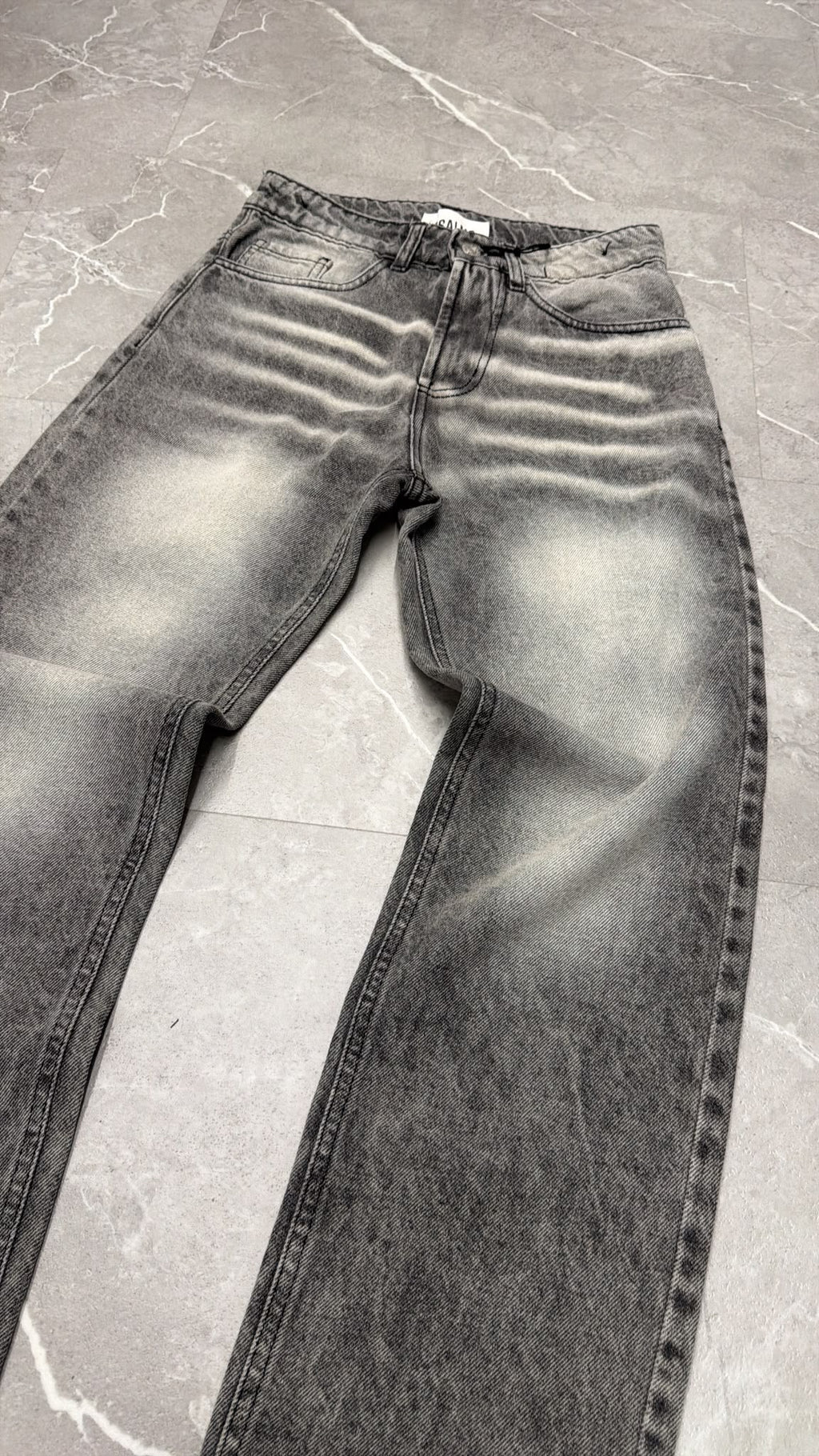 Jeans baggy light grey jr