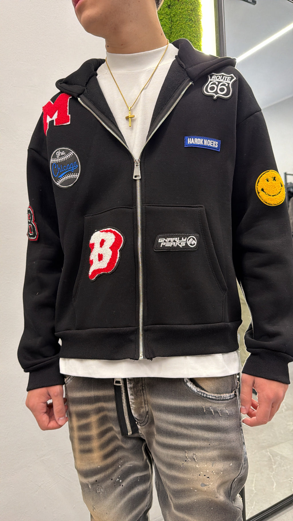 Felpa zip smile