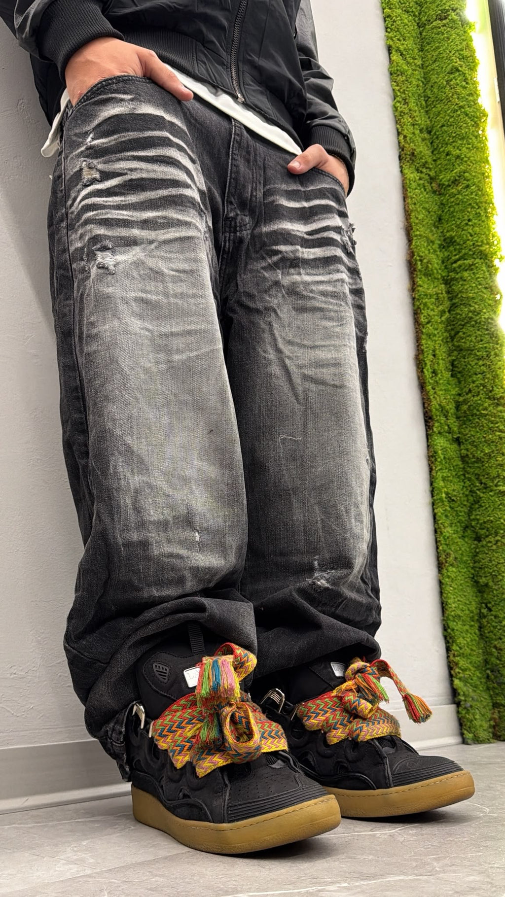 Jeans baggy wave grey