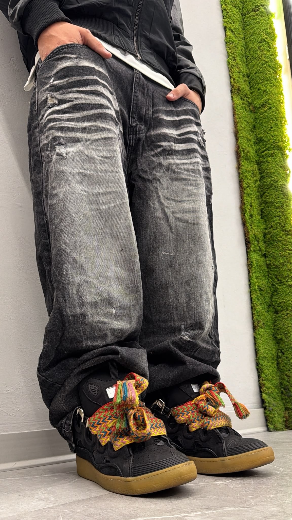 Jeans baggy wave grey