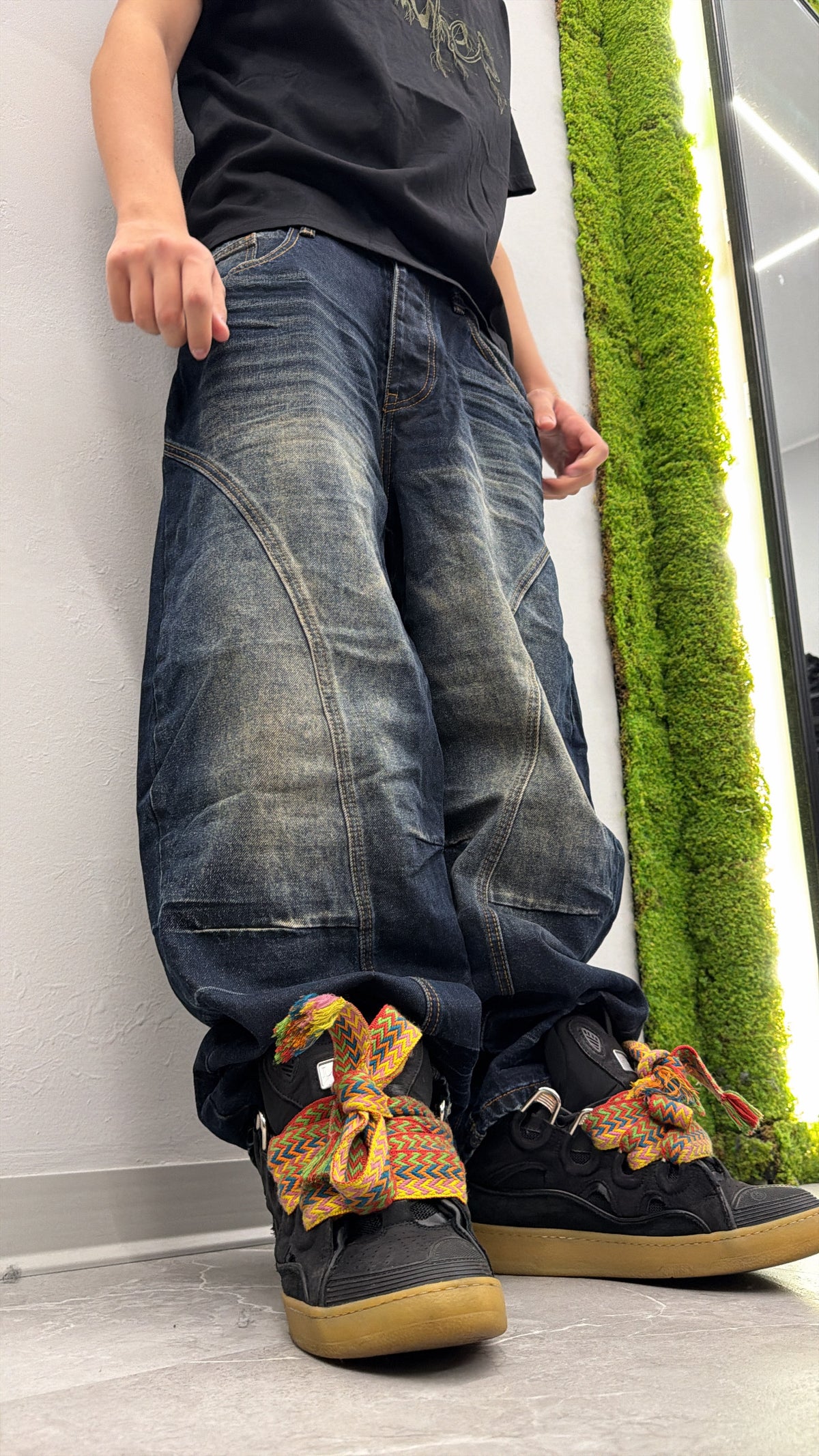 Jeans balloon fit sabbiato