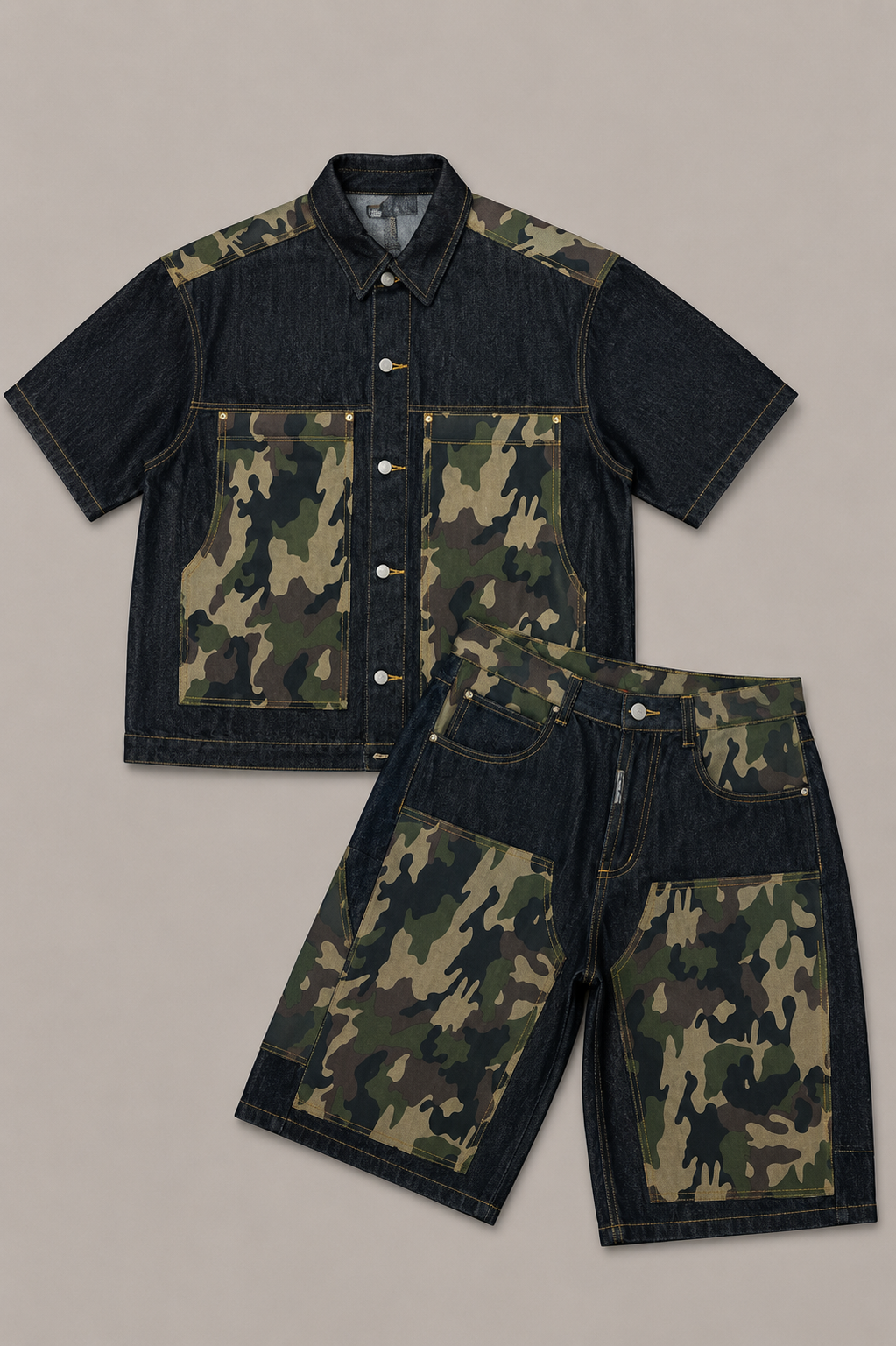 Coordinato jeans bicolor