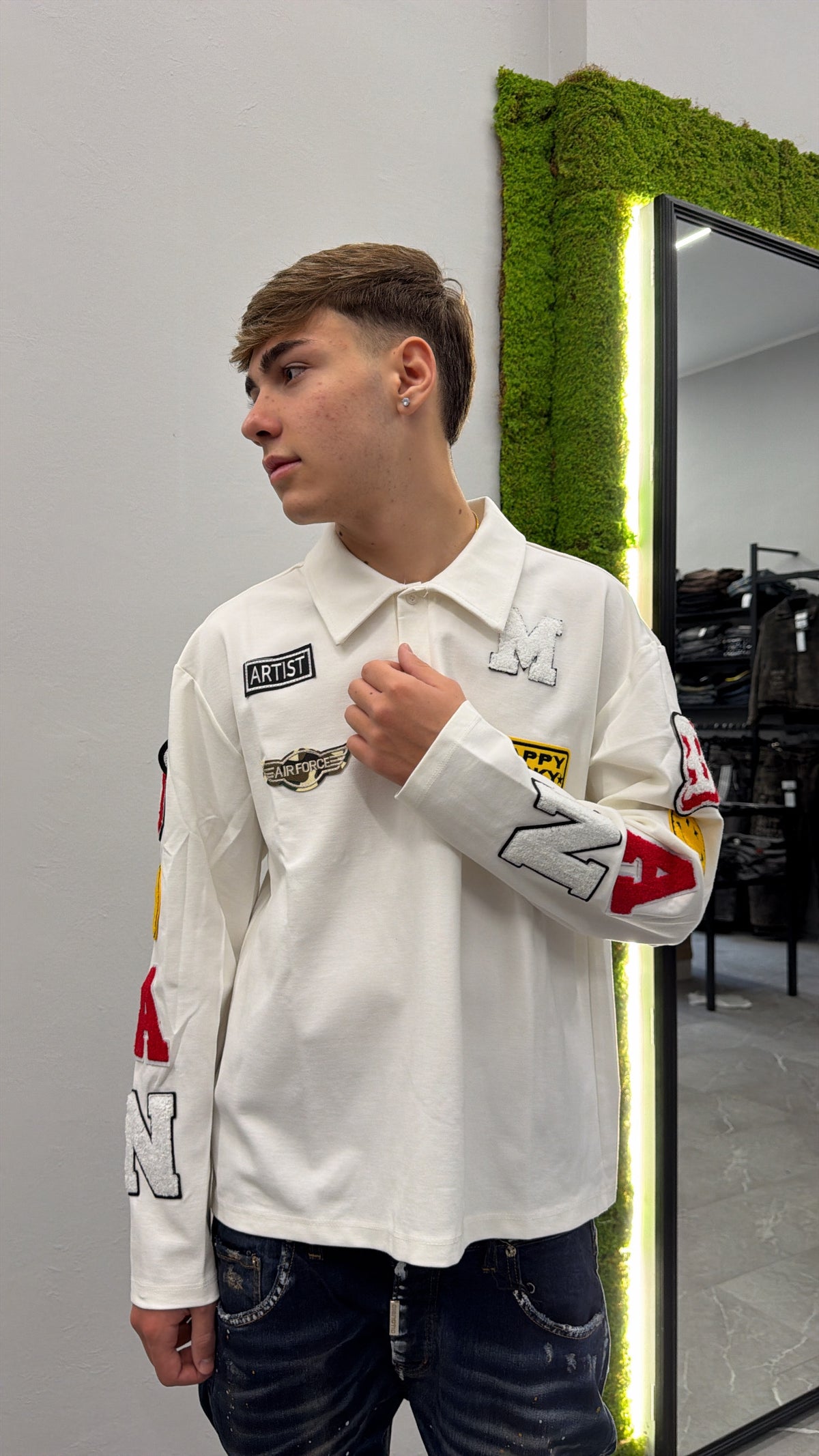 Polo patch white