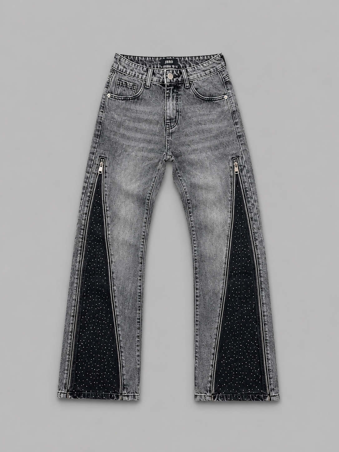 Jeans Flare gray diamond