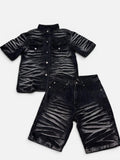 Coordinato graffiato black