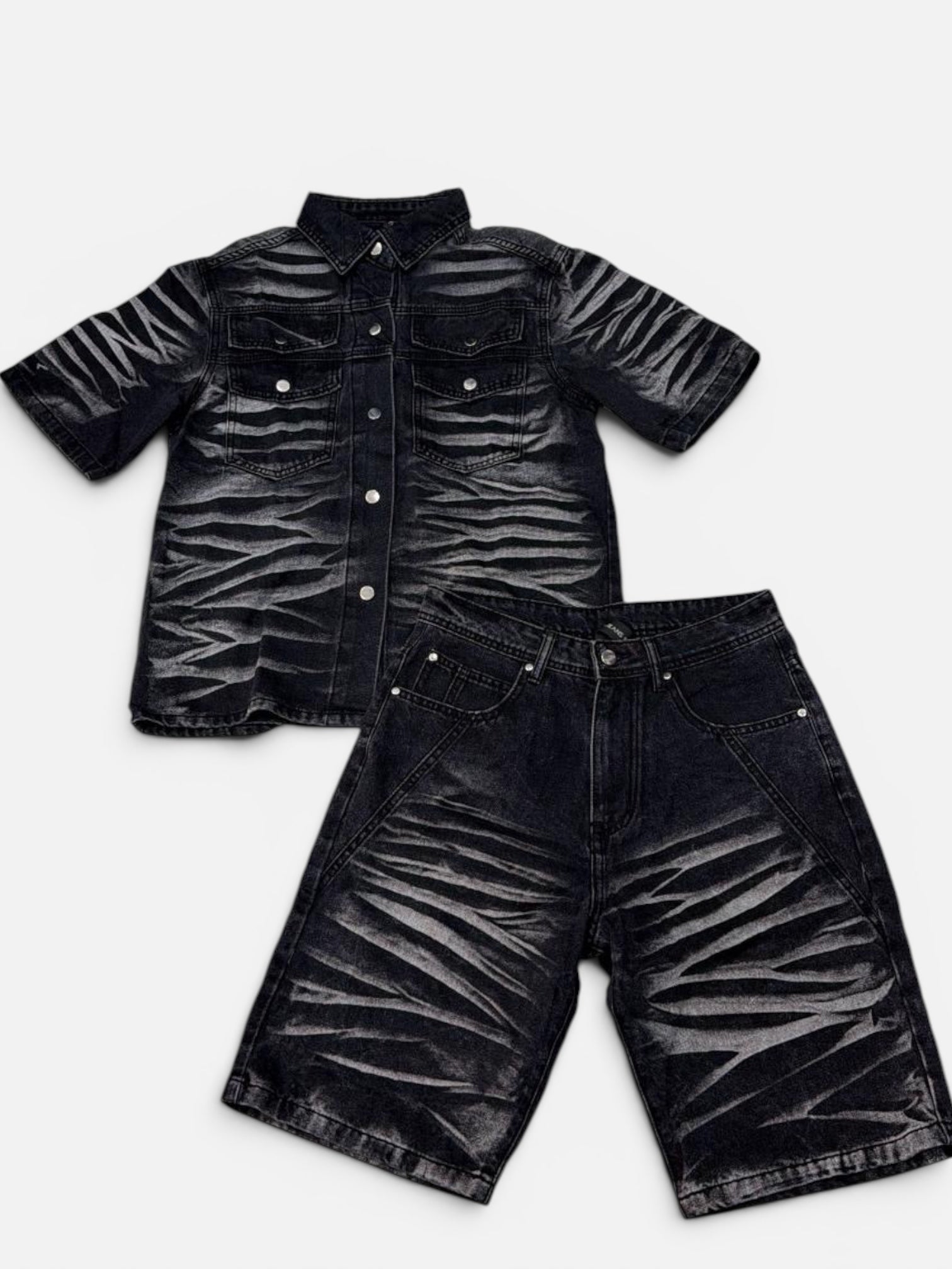 Coordinato graffiato black