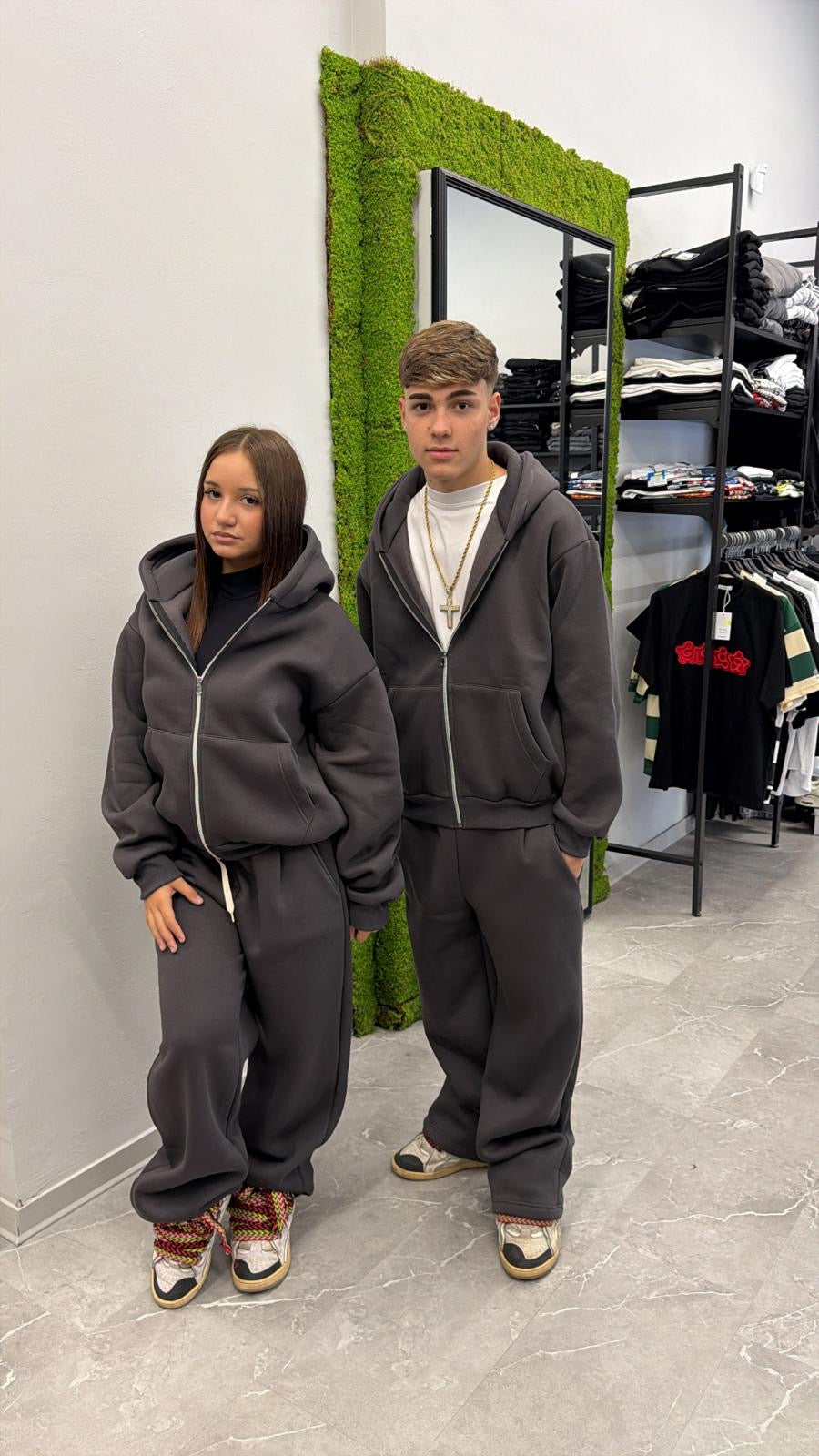 Coordinato tuta zip basic