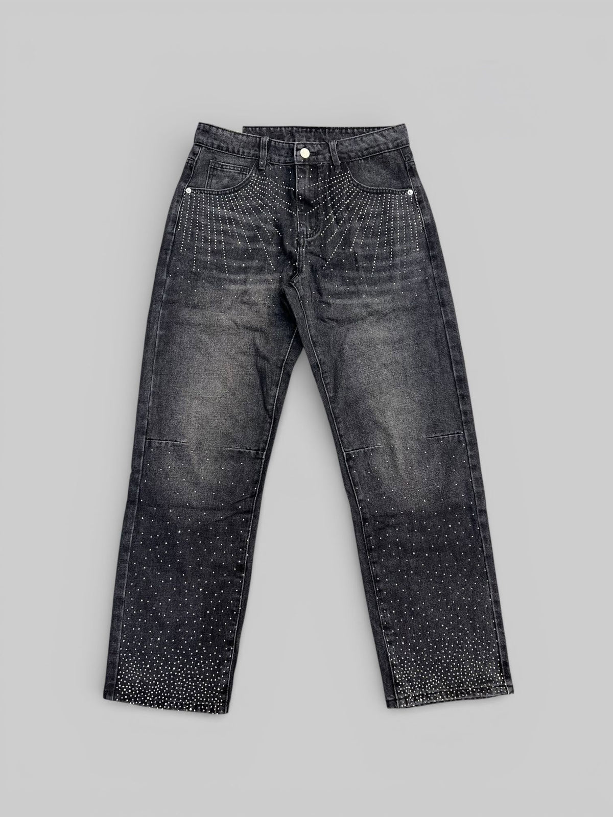 Jeans baggy spider diamond
