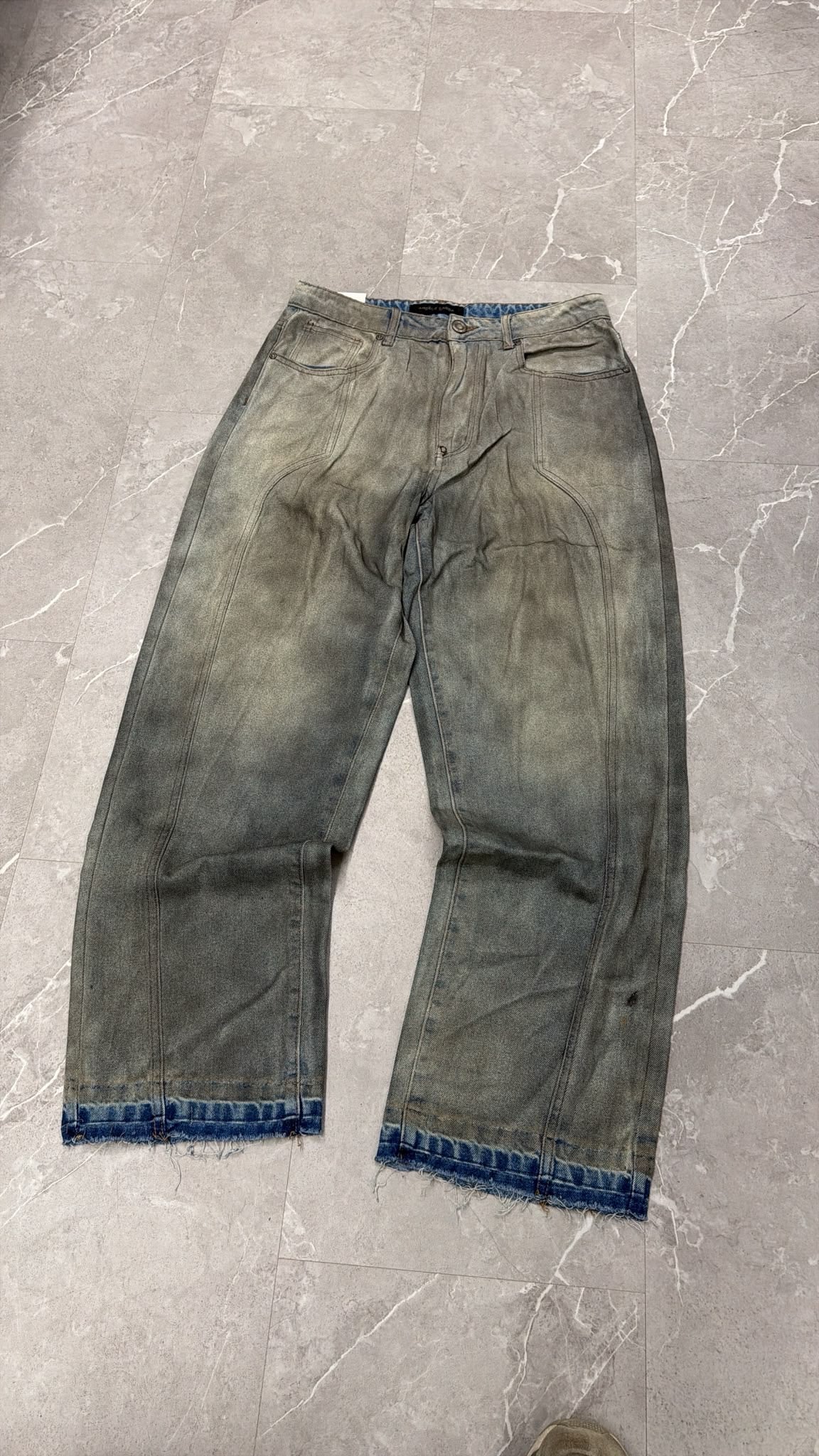 Jeans flare slavato