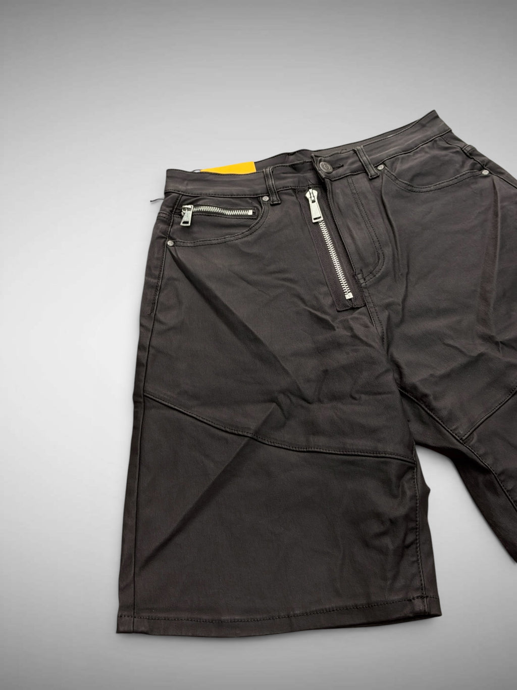 Short ecopelle zip