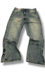 Jeans sabbiato zip